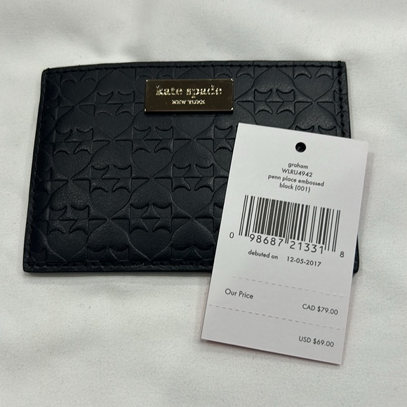 Proceeds go to Charity! Kate Spade Penn Place Embossed Card Holder - Picture 3 of 3